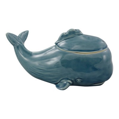 Dose - Wal aus Steingut lackiert 23,5 x 12 cm Sea-Club