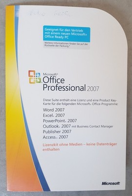 Microsoft Office Professional 2007 Media Less Kit (MLK) DE (X13-89516)