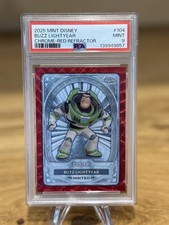 Buzz Lightyear 2025 Disney Mint🔥Chrome-Red Refractor LAST on Print  PSA9 POP1 