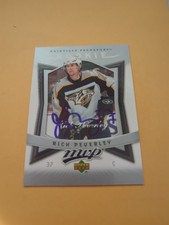 Rich Peverley Signed Nashville Predators Rookie Card. rookie card picture