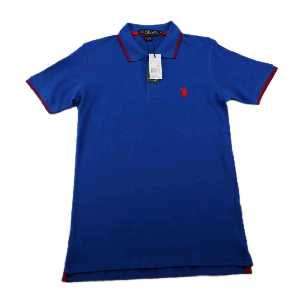 U.S. POLO ASSN. Herren Poloshirt Gr. M Blau Kurzarm Polo Shirt Big Logo image 5