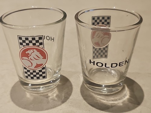 HOLDEN MOTOR SPORT SHOT GLASSES x 2 Vintage Collectable. - Bild 6 von 7