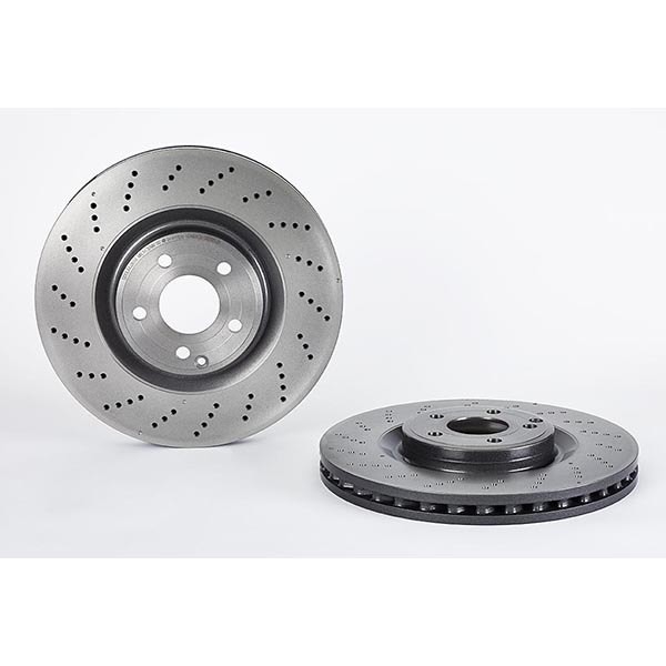 09.B855.51 Brake Disc x2 Front Coated Fits Mercedes CLS Shooting Brake By Brembo