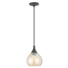 LIVEX LIGHTING 40615-92 Art Glass Mini Pendants 1 Light English