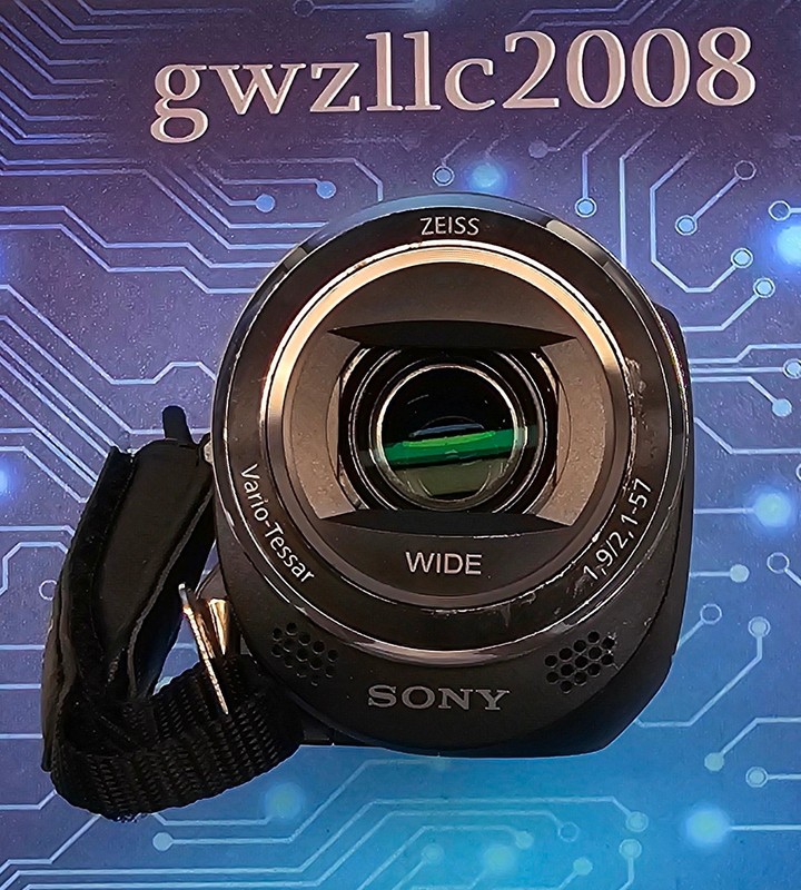 Sony Handycam HDR-CX240 HD Camcorder Black 54x Zoom 9.2MP no battery, for parts