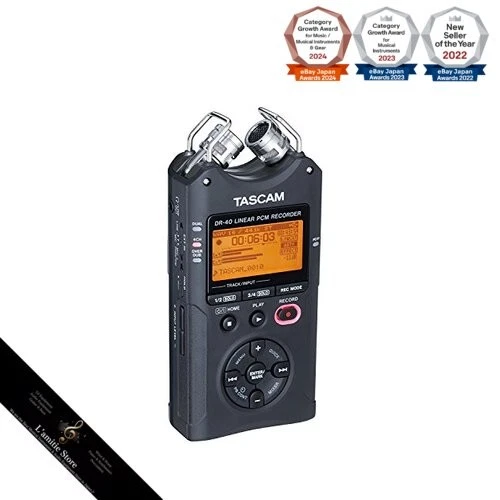 TASCAM 24bit/96kHz Linear PCM Recorder DR-40VERSION2Japan Brand New - Image 3 of 4