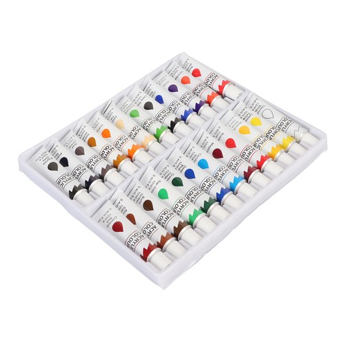 24 Color Gouache Tube Set 12ml Each Strong Covering Power Acrylic Paint New~ - Photo 6/12
