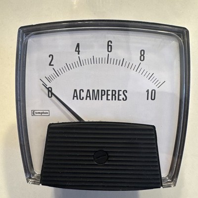 Crompton 013-75AA-MTMT-C6-B3 0-10AAC 3.5'' Instrument Meter 3-Stud Mounting B502
