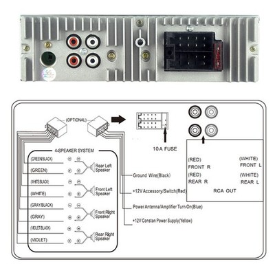 Dual USB FM Car Music Player Buntes Display Wireless Car Player (schwarz)