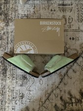 Birkenstock Solana Stussy Shearling Slide Green, Size 43