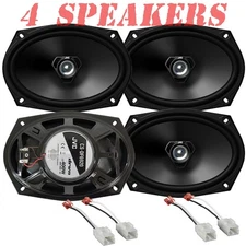 JVC 6x9" 400 Watt 2-Way Front & Rear door Speakers for 2009-2024 Dodge RAM 1500