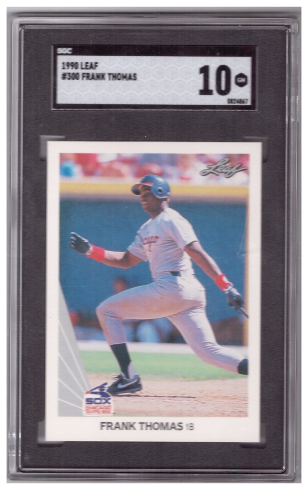 1990 Leaf Frank Thomas Rookie #300 SGC 10 GEM MINT White Sox HOF