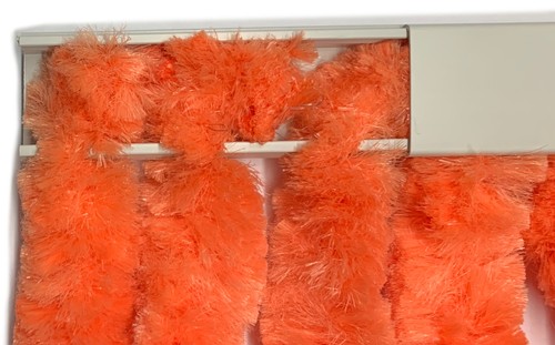 Flauschvorhang Chenille 90 x 220 cm orange Türvorhang Fliegenschutz Wärmeschutz - Bild 2 von 9