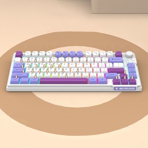 TFT Screen Gaming -Tastatur Premium ABS -Konstruktion Lautstärkeregelung Perfekt - Photo 3/15