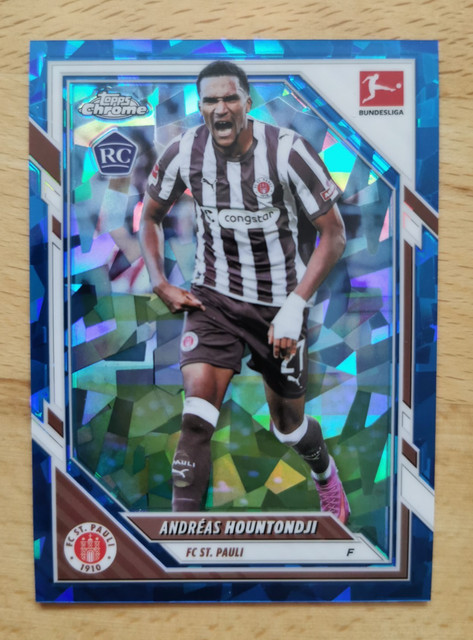 Andreas Hountondji - 2025 -26 TOPPS Chrome Sapphire Bundesliga - St. Pauli - RC