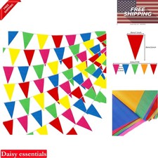 300pcs Colorful Pennant Banner Flags 375ft Nylon Party Decorations, Indoor Ou...