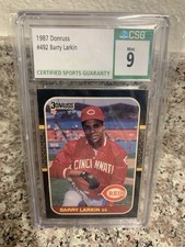 Donruss 1987 Barry Larkin Rookie Base Set #492 Cincinnati Reds Card. rookie card picture