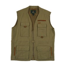 Vintage Orvis Utility Multi-Pocket Fly Fishing Vest Men's Size XL Green Cotton