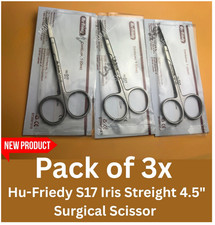 Hu-Friedy S17 Iris Straight 4.5" Surgical Scissor German Stainless Steel