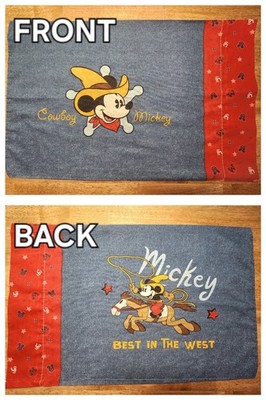 Disney Home Cowboy Mickey Mouse Pillowcase Western Best in the West