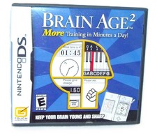 NINTENDO DS BRAIN AGE 2 MORE TRAINING IN MINUTES A DAY VIDEO GAME & CASE 2007