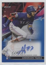 2021 Topps Finest Blue Refractor 118/150 Anderson Tejeda #FA-AT Auto 2f9