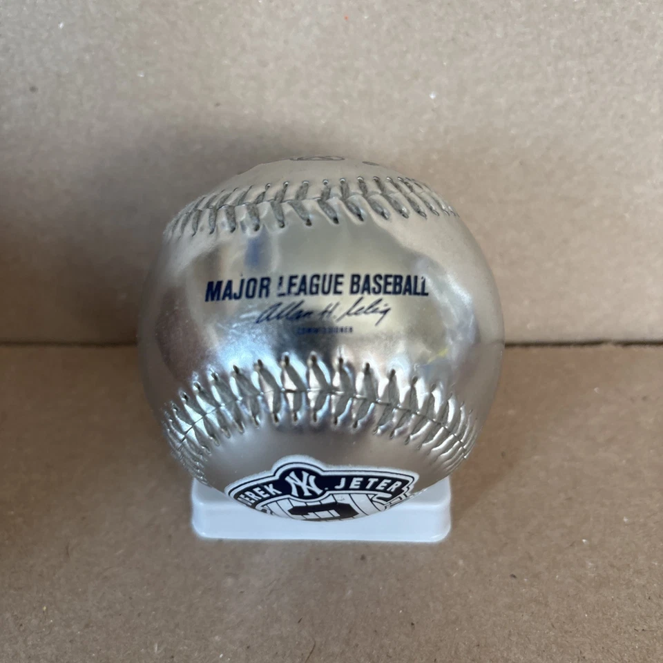 DEREK JETER NY NEW YORK YANKEES LOGO RAWLINGS PLATA BÉISBOL ⚾️ PELOTA Foto 3 de 3