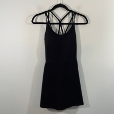 Old Navy Active Women Black Criss Cross Lined Power Chill Athletic Dress Size S