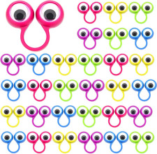 30 Pieces Eye Finger Puppets Eye on Rings Googly Eyeball Ring Party Favor Toys f