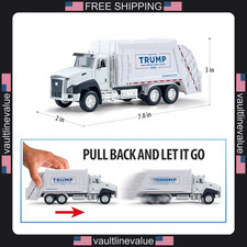 Camión de basura electoral del presidente Donald Trump 2024 juguete coleccionable MAGA 1:50