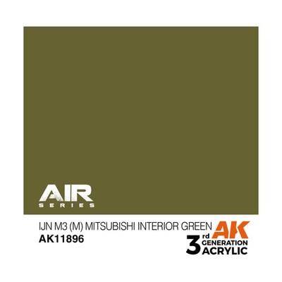 AK Paint IJN M3 (M) Mitsubishi Interior Green New