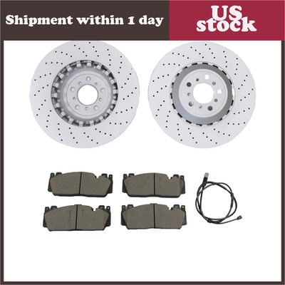 NEW Front drilled brake disc rotor brake pad set for BMW M5 M6 F06 F10 F12 F13