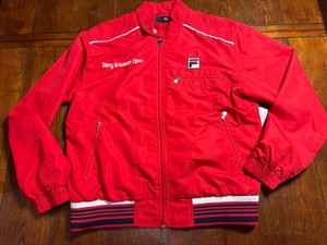 Fila Sony Ericsson Open Tennis Jacket Red Windbreaker Men’s Small Miami ATP Zip