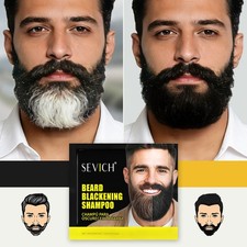 Black Dye Men Beard Hair Coloring Mustache Darkening Sideburns Shampoo Grooming