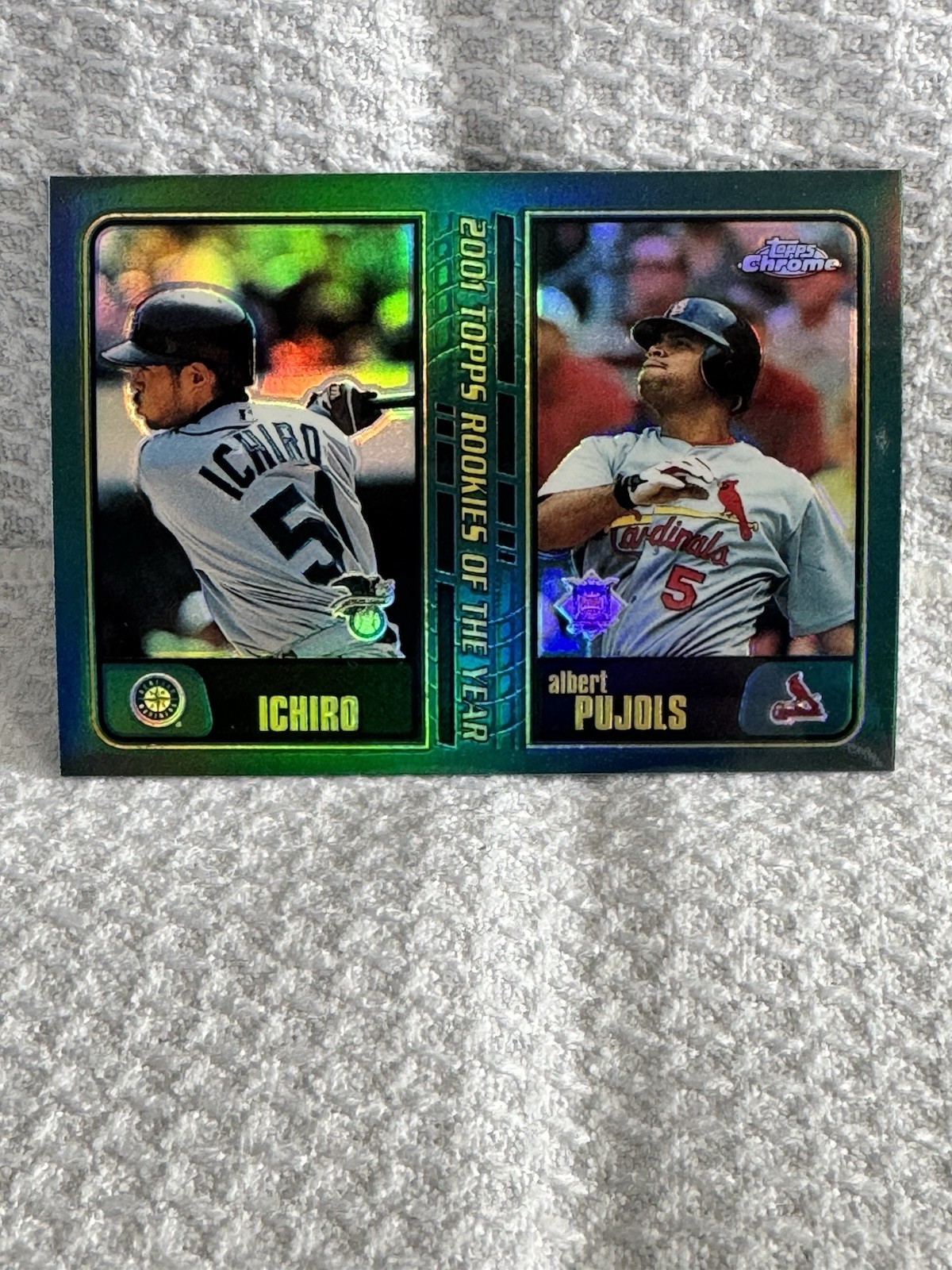 2001 Topps Chrome Traded Retrofractors  Albert Pujols, Ichiro Suzuki #T99 RC