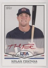2011 Topps USA Baseball Team Auto Red Ink 42/99 Nolan Fontana #USA-A6 Auto 0wp8