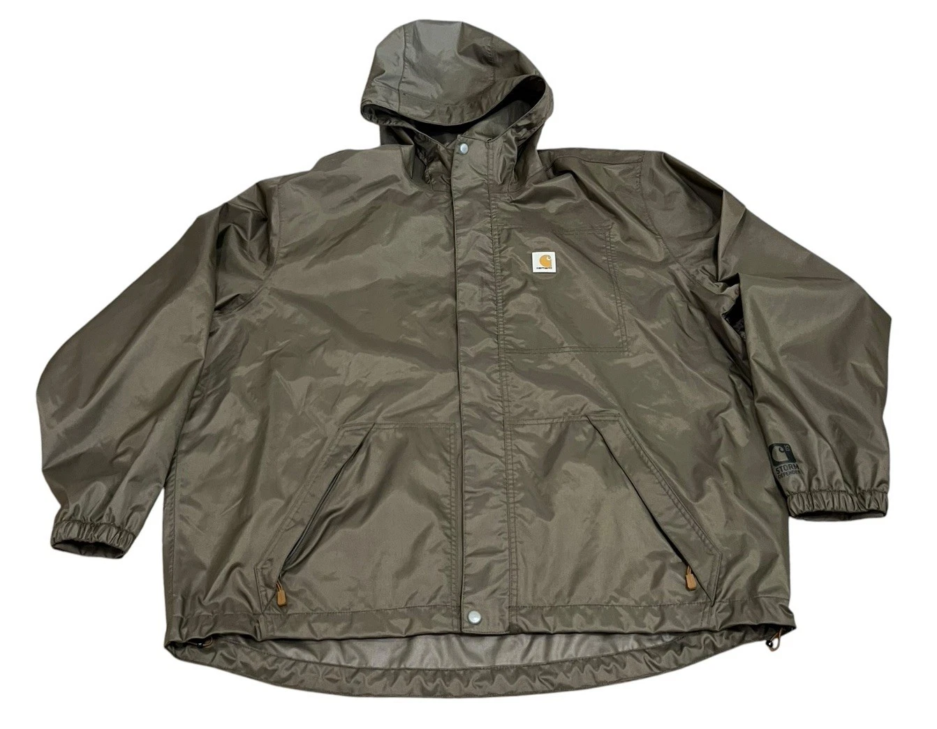 Carhartt Storm Defender Loose Fit Midweight Rain Jacket Green 2XL Hooded 103510