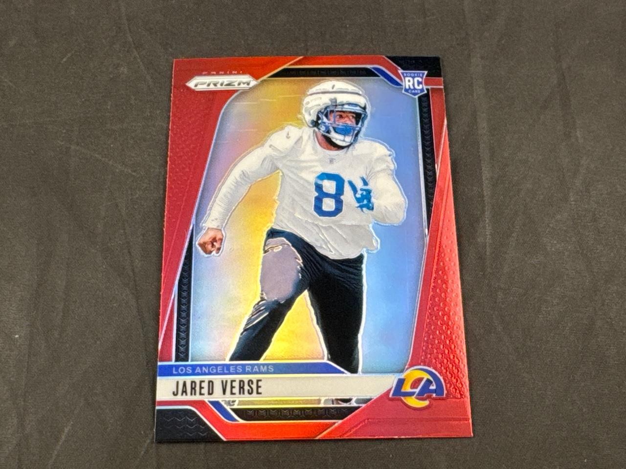2024 PANINI PRIZM NFL FOOTBALL JARED VERSE #341 ROOKIE RED PRIZMS SSP RAMS RC