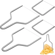 4 Pcs Stainless Steel Cheese Slicer with Wire Cheese Cutter for Kitchen Block Ch