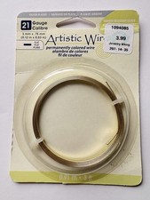 Artistic Wire Beading Wire Tiger Tail 21 Gauge Flat Silver Plated 3 ft
