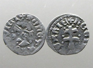 LOUIS I THE GREAT SILVER DENAR____Medieval Hungary & Poland___HEAD OF A SARACEN