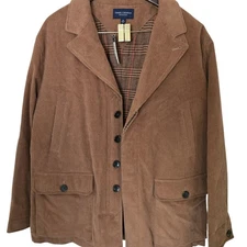 New Corduroy Chore Jacket 44r XL By Daniel Cremieux Working Cuff