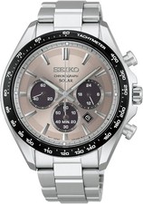 Seiko Selection SBPY181 Solar Chronograph Men's Watch Silver Dial 42.2mm New