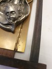 Vtg Madonna & Child Pewter Relief Bust Brass Back Wooden Frame Mcm — photo 8