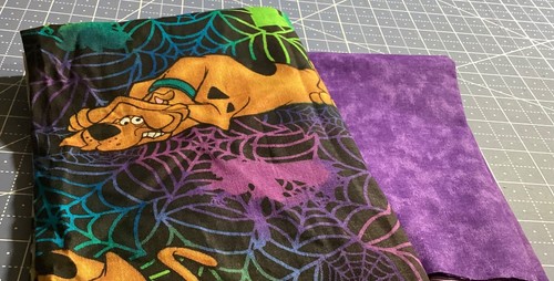 Scooby Doo Halloween Fabric Plus Purple Piece