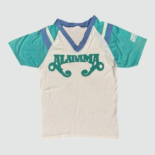 vintage 80s Alabama Wild band Ringer tee - Medium Country v 1980s vintage concert t-shirt, vintage, size M, single stitch, B+ condition