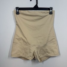 Flexees Maidenform High-Waist Boyshort Shapewear Womens XL Beige Nude Firm
