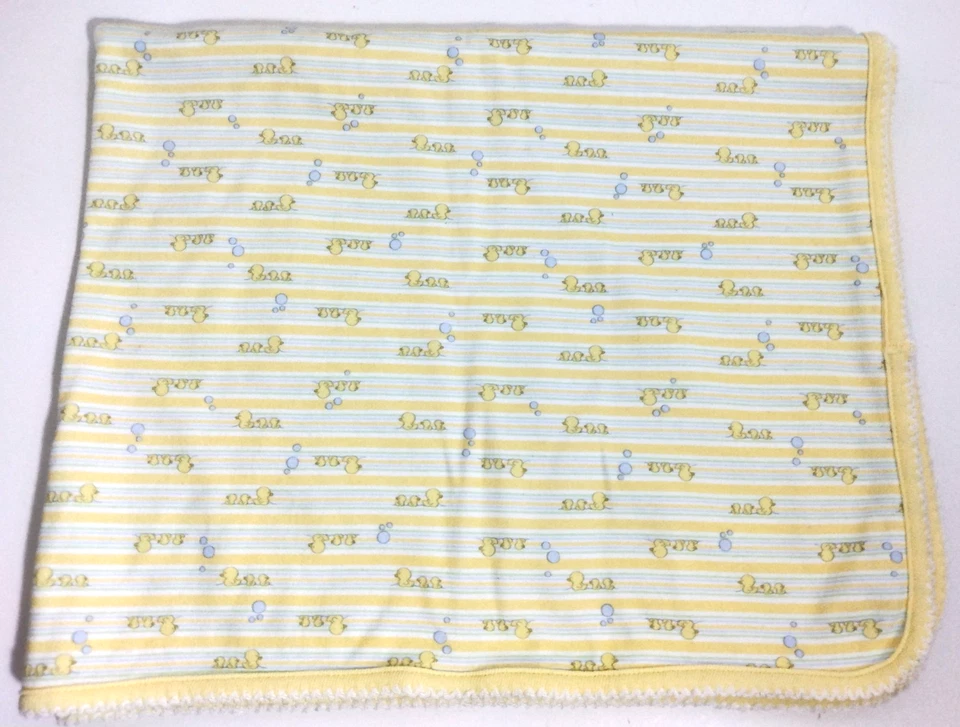 Starting Out Yellow Duck Duckies Cotton Baby Blanket - Image 3 of 3
