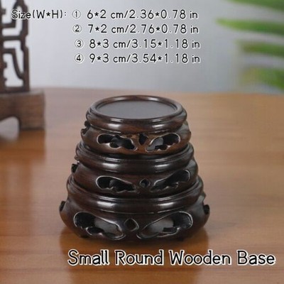 Bonsai-Sockel  Stein  kleine Teekanne  Kunsthandwerksständer Runder Holzsockel