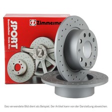 Zimmermann SPORT Bremsscheiben für BMW 2er F45 F46 X1 F48 + MINI F54 F60 hinten